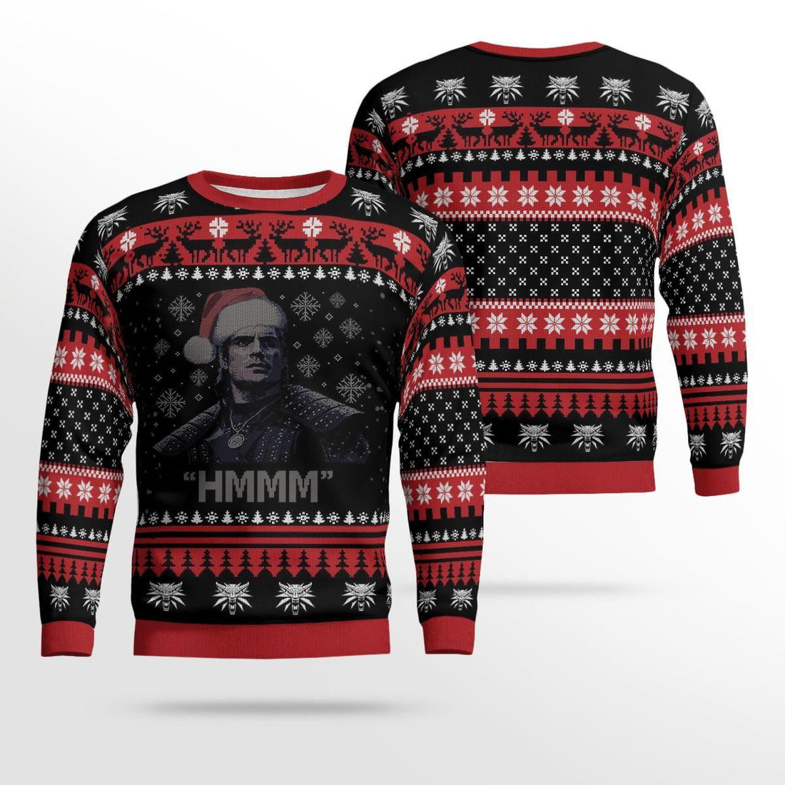 Henry Cavill The Witcher Hmm Ugly Sweater, Christmas Gift , Henry Cavill The Witcher Hmm Ugly Christmas Sweater