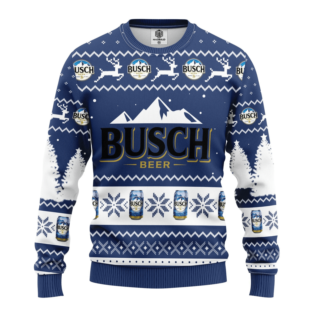 Drink Lover Merry Xmas Gifts, Busch Beer Ugly Christmas Sweater 310