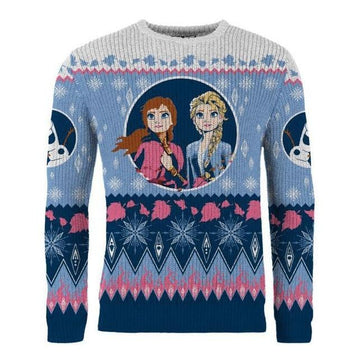 Elsa &amp; Anna Disney Frozen Ugly Sweater Gifts, Disney Frozen Gift For Fans Ugly Sweater