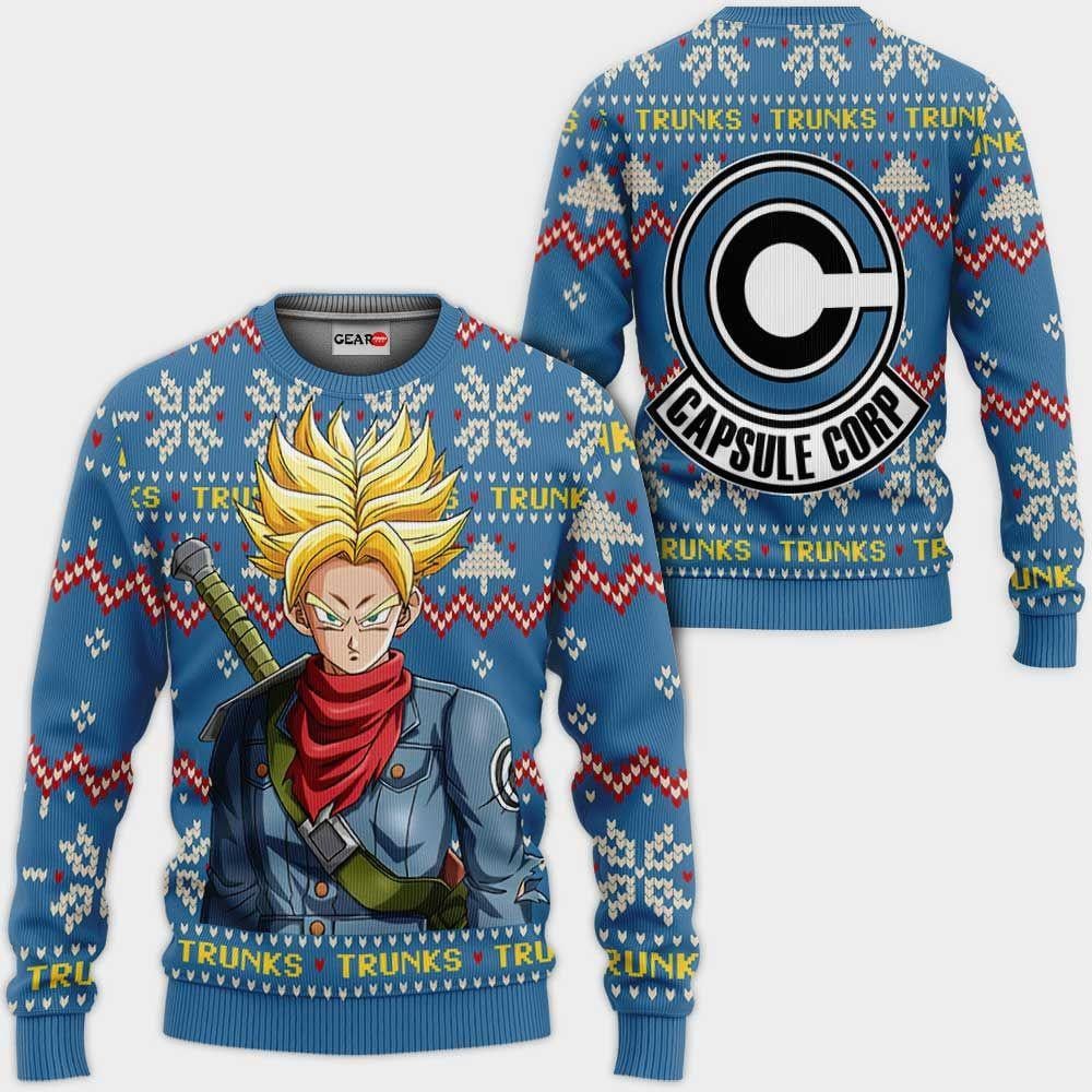 Future Trunks Ugly Christmas Sweater Anime Dragon Ball Xmas Gifts 1k84,dragon Ball Anime Xmas Christmas Gift Fan