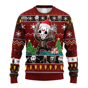 Jason Friday The 13th Ugly Sweater, Jason Friday The 13th Christmas Sweater, Friday The 13th Gift, Friday The 13th Shirt