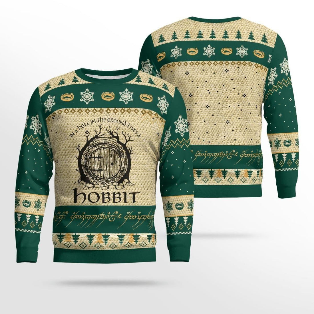 Lord Of The Ring Live A Hobbit Lotr Ugly Sweater, Christmas Gift , Lord Of The Ring Live A Hobbit Lotr Ugly Christmas Sweater