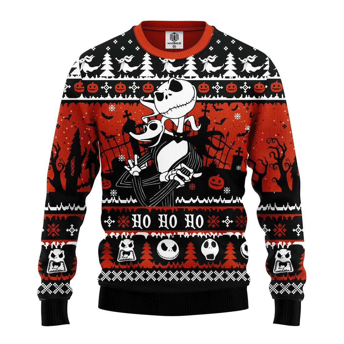 Jack And Zero Nightmare Before Christmas Ugly Christmas Sweater 252