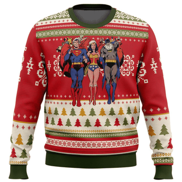 Batman Superman Wonder Woman Ugly Sweater Gifts, Batman Dc Gift Fan Ugly Sweater 340