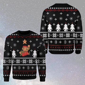 Super Mario Nintendo 3 Ugly Sweater Gifts, Sonic Super Mario Nintendo Gift Fan Ugly Sweater 196