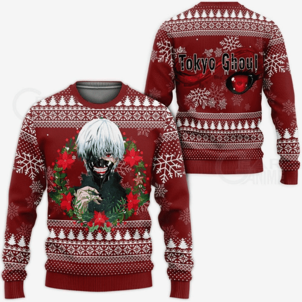 Tokyo Ghoul Anime Ken Kaneki 10 Ugly Sweater Gifts, Tokyo Ghoul Anime Gift Fan Ugly Sweater 554