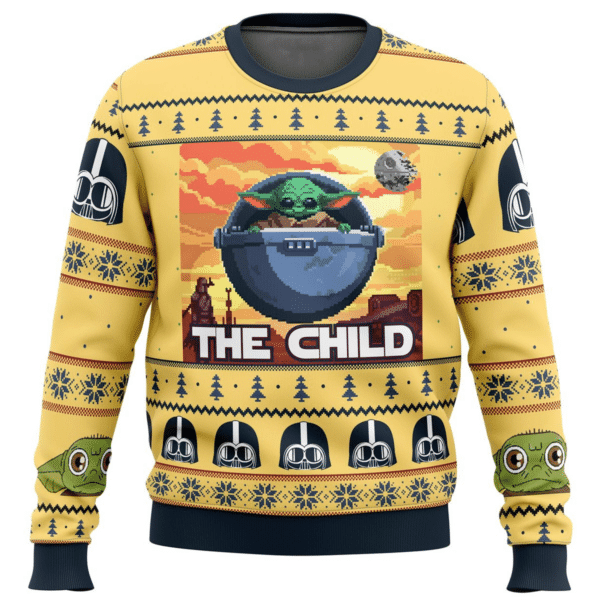 Star Wars Baby Yoda The Child Mandalorion Ugly Sweater Gifts, Baby Yoda Gift Fan Ugly Sweater 322