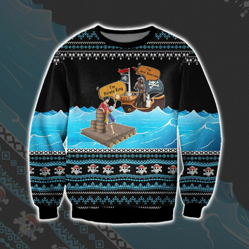 One Piece X Pirates Of Caribbean Ugly Christmas Sweater