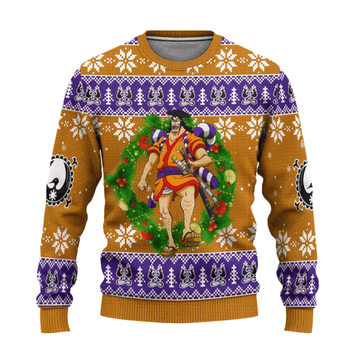 One Piece Anime Kozuki Oden 57 Ugly Sweater, One Piece Anime Gift Fan Ugly Sweater 385