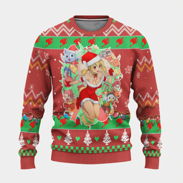 Fairy Tail Anime Christmas 7 Ugly Sweater Gifts, Fairy Tail Anime Gift Fan Ugly Sweater 803