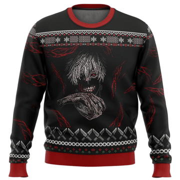 Tokyo Ghoul Anime Ken Kaneki 8 Ugly Sweater Gifts, Tokyo Ghoul Anime Gift Fan Ugly Sweater 814