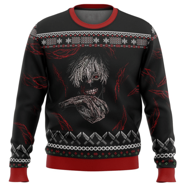 Tokyo Ghoul Anime Ken Kaneki 8 Ugly Sweater Gifts, Tokyo Ghoul Anime Gift Fan Ugly Sweater 814