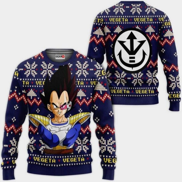 Prince Vegeta Ugly Christmas Sweater Anime Dragon Ball Xmas Gifts 1k110,dragon Ball Anime Xmas Christmas Gift Fan 701