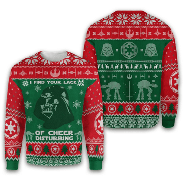 Star Wars Darth Vader Ugly Sweater Gifts, Star Wars Gift Fan Ugly Sweater 217
