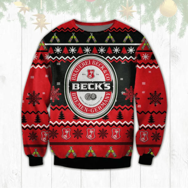 Becks Beer Ugly Sweater Gifts, Becks Beer Gift Fan Ugly Sweater 929