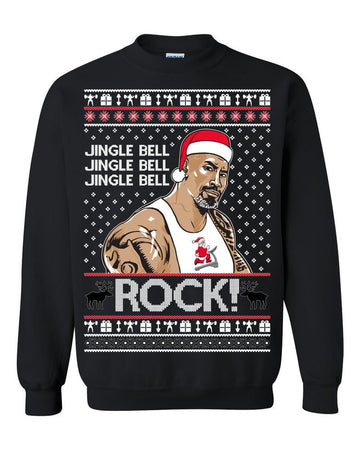 The Rock Jingle Bell Rock Merry Christmas Ugly Sweatshirt, Christmas Ugly Sweater