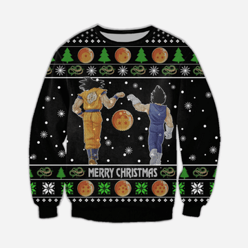 Dragon Ball Anime Mery Christmas 5 Ugly Sweater, Dragon Ball Anime Gift Fan Ugly Sweater 88