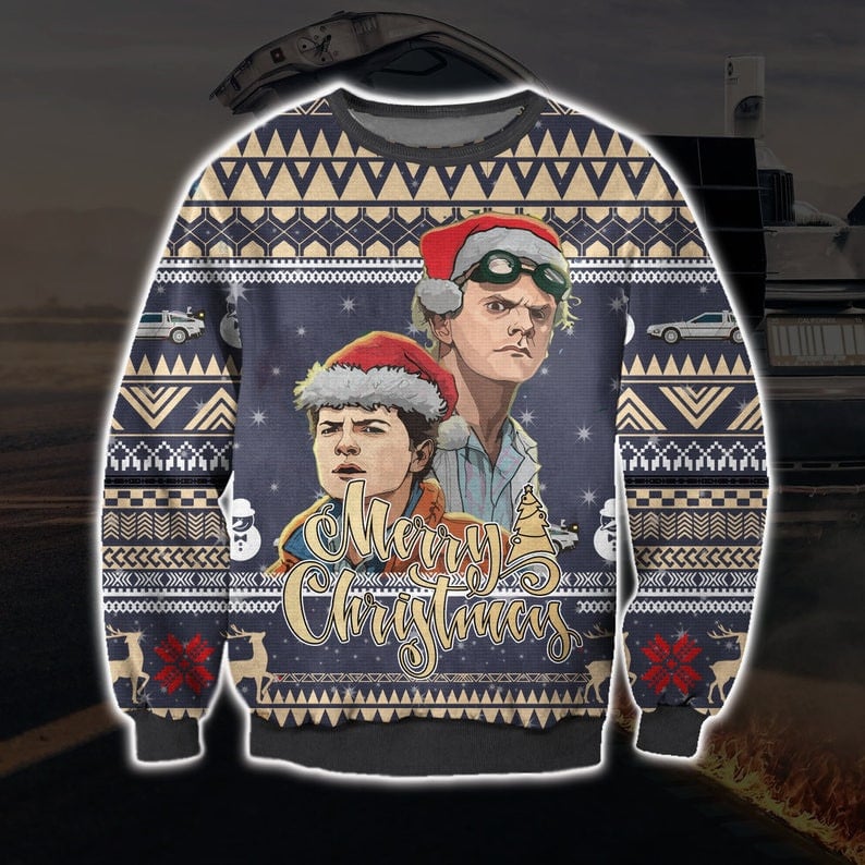 Marty And Doc Brown Ugly Sweatshirt, Christmas Ugly Sweater