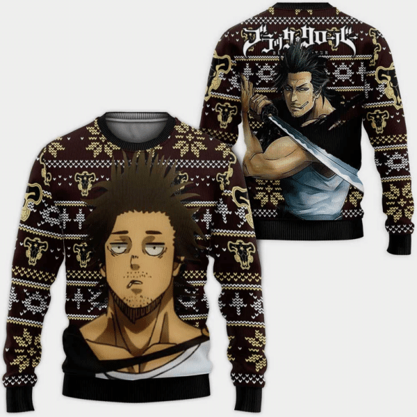 Black Clover Anime Sukehiro Yami 18 Ugly Sweater Gifts, Black Clover Anime Gift Fan Ugly Sweater 240
