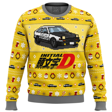 Initial D Classic Toyota Car Ugly Sweater Gifts, Initial D Classic Toyota Car Gift Fan Ugly Sweater 395
