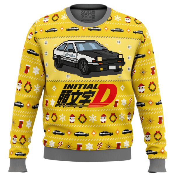 Initial D Classic Toyota Car Ugly Sweater Gifts, Initial D Classic Toyota Car Gift Fan Ugly Sweater 395