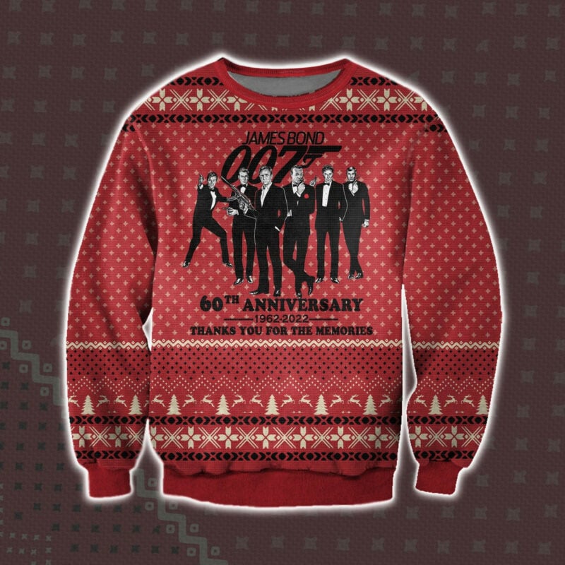 Merry Christmas James Bond 007 Ugly Sweatshirt, Christmas Ugly Sweater