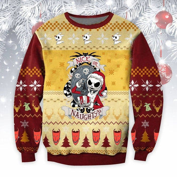 Jack Skellington Ugly Sweatshirt, Christmas Ugly Sweater