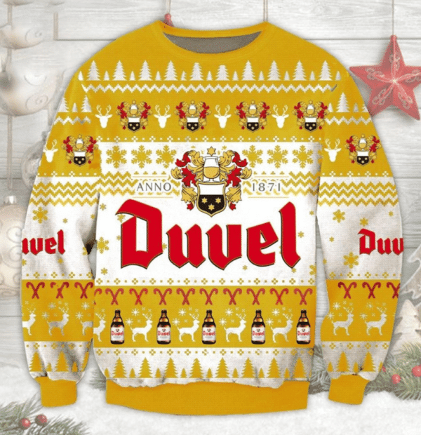 Duvel Belgian Beer Ugly Sweater Gifts, Duvel Belgian Beer Gift Fan Ugly Sweater 949