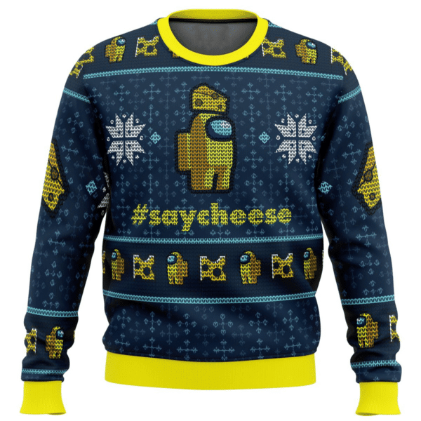 Among Us Say Cheese 7 Ugly Sweater Gifts, Among Us Gift Fan Ugly Sweater 160