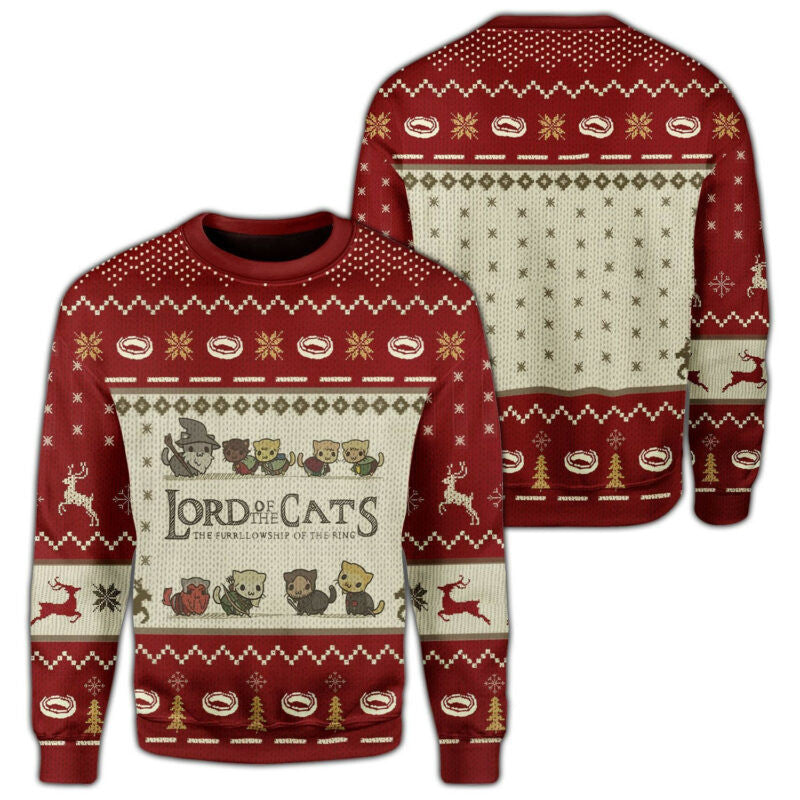 Merry Christmas Gift Lord Of Cats Sweater