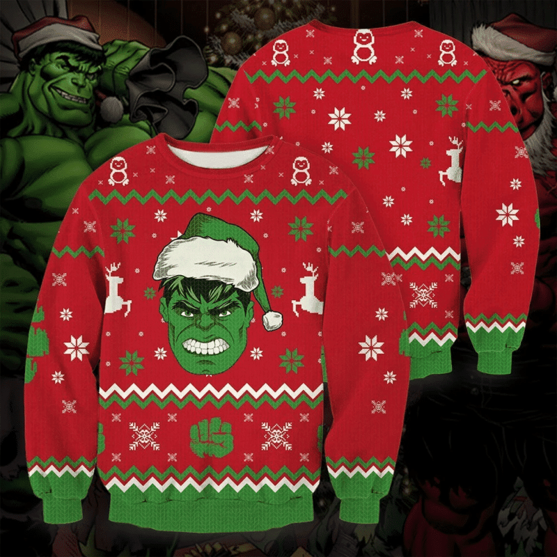 Hulk Smashin' Ugly Christmas Sweater