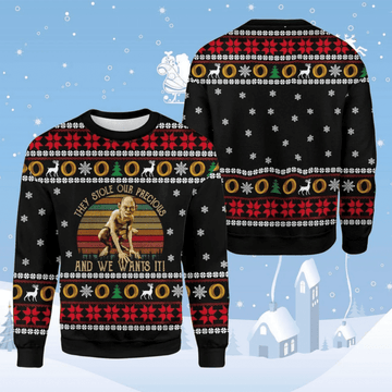 Retro Vintage They Stole Our Precious And We Wants It Ugly Christmas Sweater