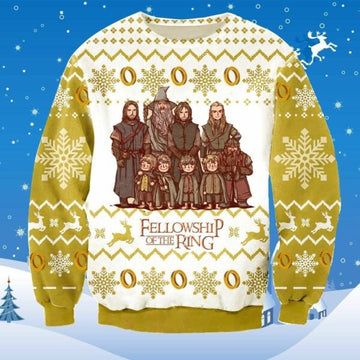 Lord Fellowship Of The Ring Ugly Sweater, Christmas Gift , Lord Fellowship Of The Ring 3d Ugly Christmas Sweater 532