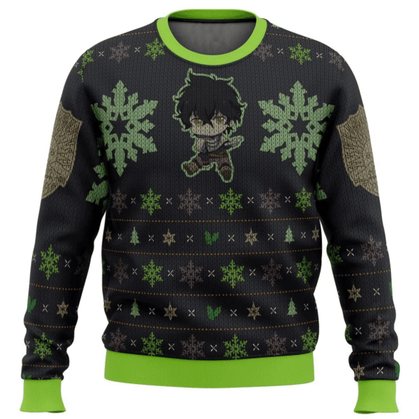 Black Clover Anime Yuno 1 Ugly Sweater Gifts, Black Clover Anime Gift Fan Ugly Sweater 84