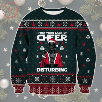 Star Wars Darth Vader Cheer Disturbing Ugly Sweater Gifts, Star Wars Gift Fan Ugly Sweater 107