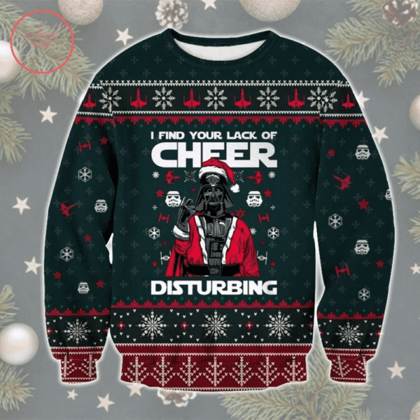 Star Wars Darth Vader Cheer Disturbing Ugly Sweater Gifts, Star Wars Gift Fan Ugly Sweater 107