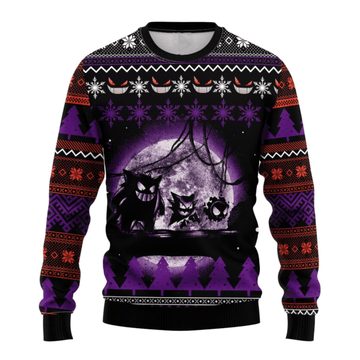 Pokemon Anime Ghost 26 Ugly Sweater, Pokemon Anime Gift Fan Ugly Sweater 275