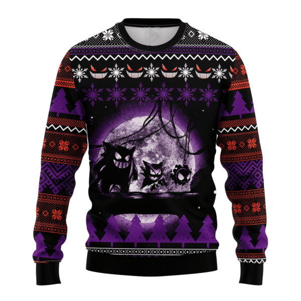 Pokemon Anime Ghost 26 Ugly Sweater, Pokemon Anime Gift Fan Ugly Sweater 275
