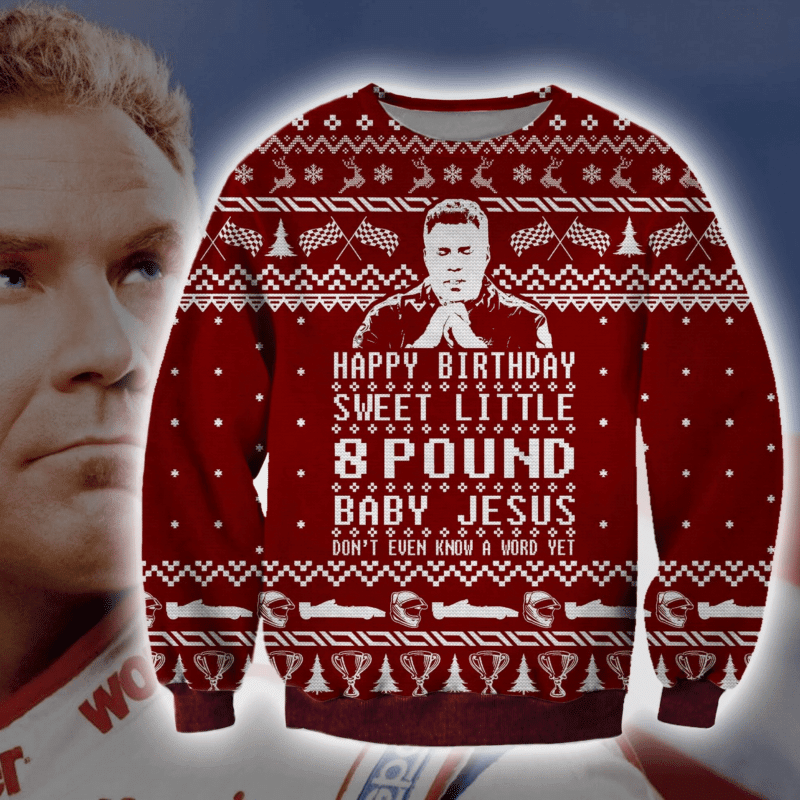 Funny Happy Birthday Jesus Ugly Christmas Sweater