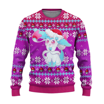 Pokemon Anime Sylveon 45 Ugly Sweater Gifts, Pokemon Anime Gift Fan Ugly Sweater 49