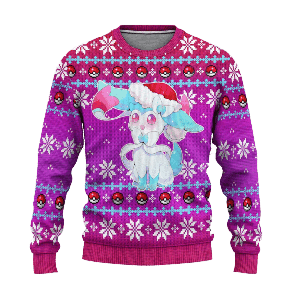 Pokemon Anime Sylveon 45 Ugly Sweater Gifts, Pokemon Anime Gift Fan Ugly Sweater 49