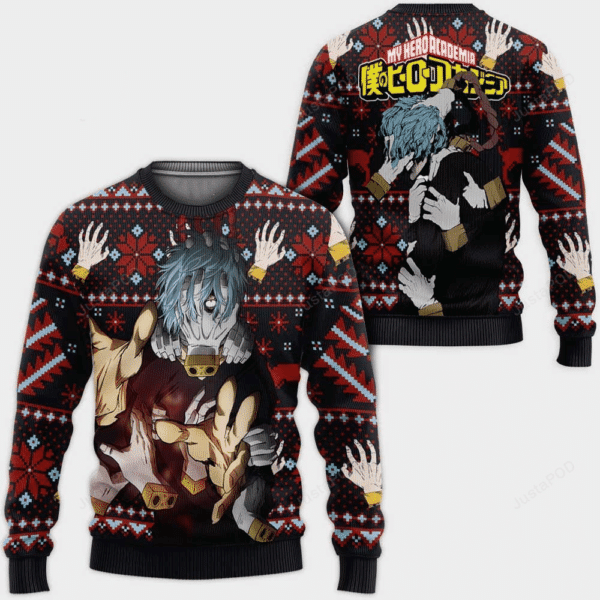 My Hero Academia Anime Tomura Shigaraki 9 Ugly Sweater Gifts, My Hero Academia Anime Gift Fan Ugly Sweater 135