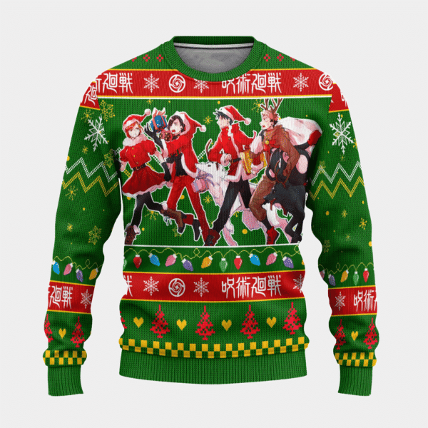 Jujutsu Kaisen Anime Christmas 14 Ugly Sweater Gifts, Jujutsu Kaisen Anime Gift Fan Ugly Sweater 239