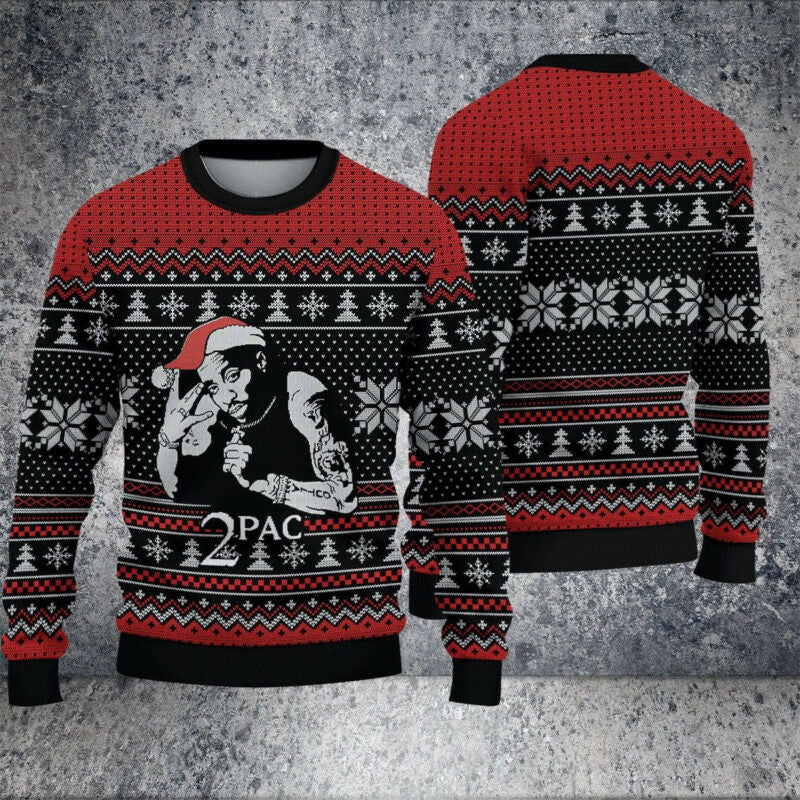 2pac Lover Ugly Christmas Sweater