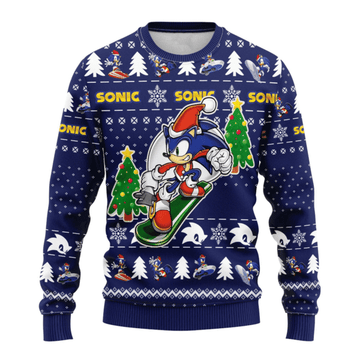 Sonic The Hedgehog Ugly Sweater Gifts, Sonic Gift Fan Ugly Sweater 926