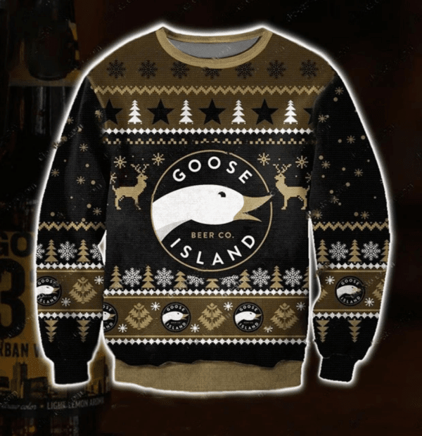 Goose Island Beer Ugly Sweater Gifts, Goose Island Beer Gift Fan Ugly Sweater 19