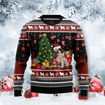 Pug Merry Christmas Dog Mom Gift Dog Lover Ugly Christmas Sweater