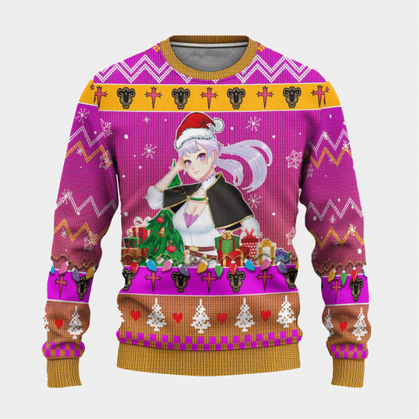 Black Clover Anime Noelle Silva 16 Ugly Sweater Gifts, Black Clover Anime Gift Fan Ugly Sweater 482