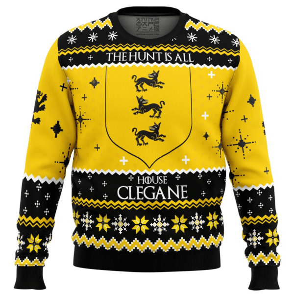 Game Of Thrones House Clegane Ugly Sweater Gifts, Game Of Thrones House Clegane Gift Fan Ugly Sweater 737