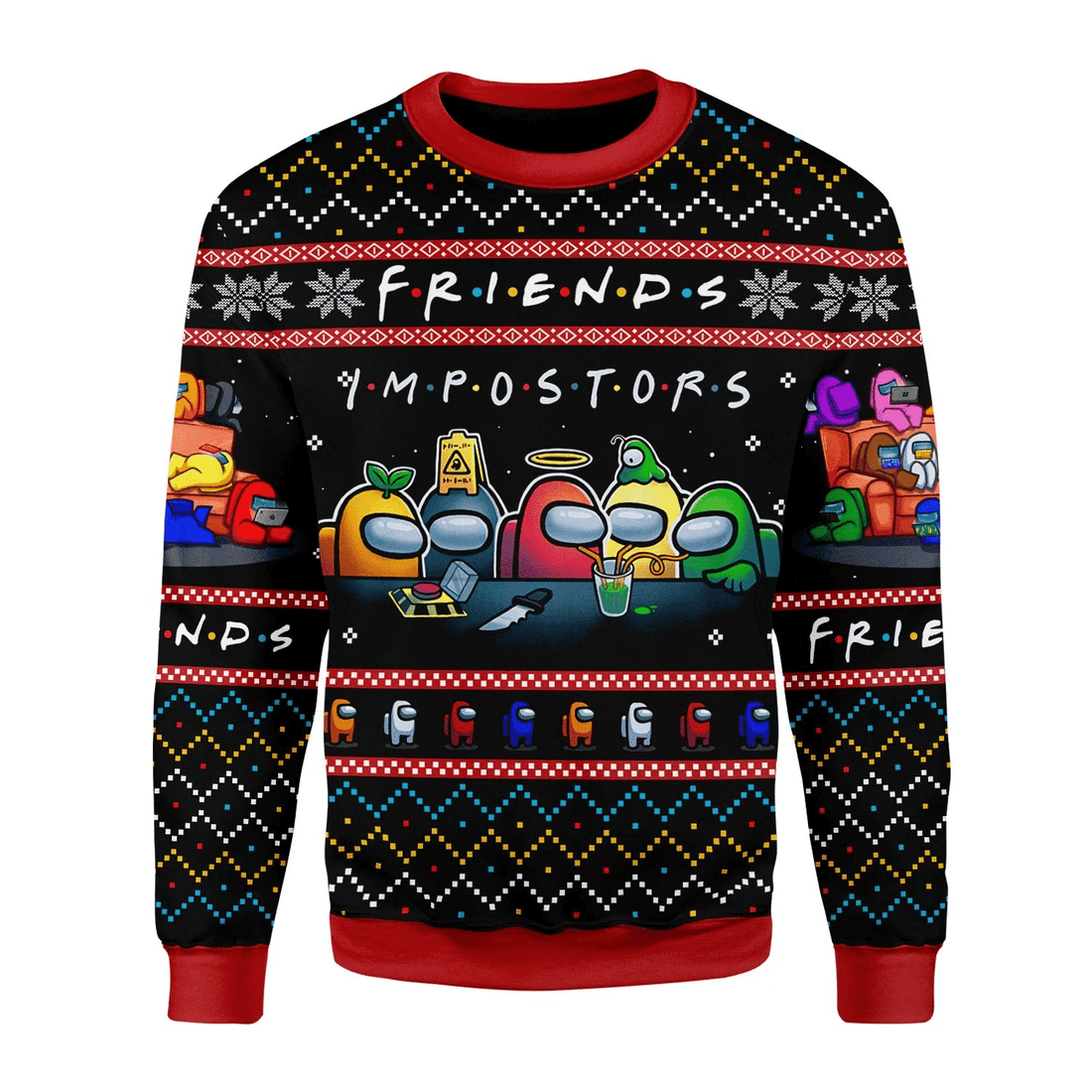 Among Us Imposter Friends Ugly Sweater, Among Us Imposter Friends Christmas Sweater, Among Us Gift, Among Us Imposter Friends Shirt